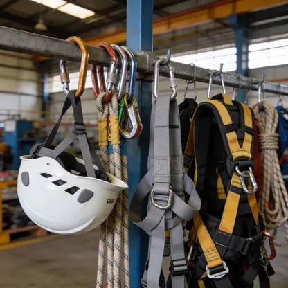 Equipe Latitud realizando trabalho em altura com segurança